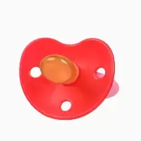 Соска - пустышка латексная ортодонтическая &laquo;Мур-мур&raquo;, от 0 мес., с держателем, розовая