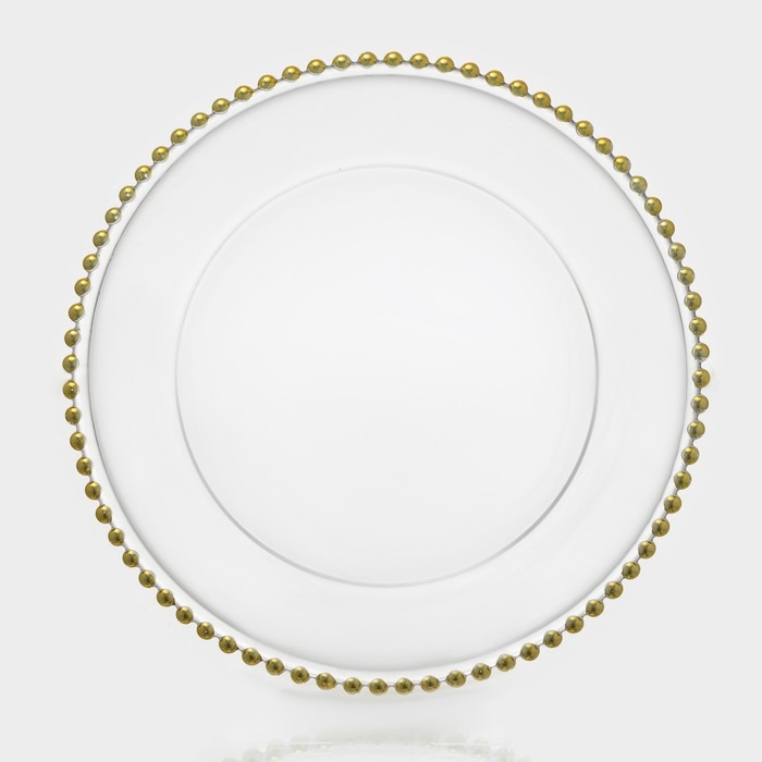 Тарелка - блюдо подстановочное «Орбита», d=32 см, золотая Тарелка - блюдо подстановочное «Орбита», d=32 см, золотая