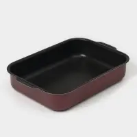 Противень Доляна Promo, 19&times;25 см, h=5.5 см, антипригарное покрытие, бордовый