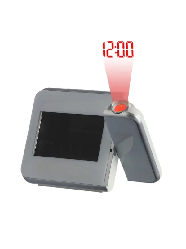Часы электронные настольные, USB, будильник, термометр, календарь, с проекцией на потолок