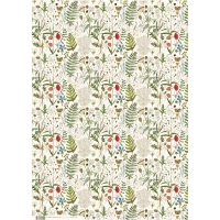 Бумага упаковочная FLORA.ЛУГОВЫЕ ТРАВЫ, 50 х 70 см (4 листа) 2-794/01