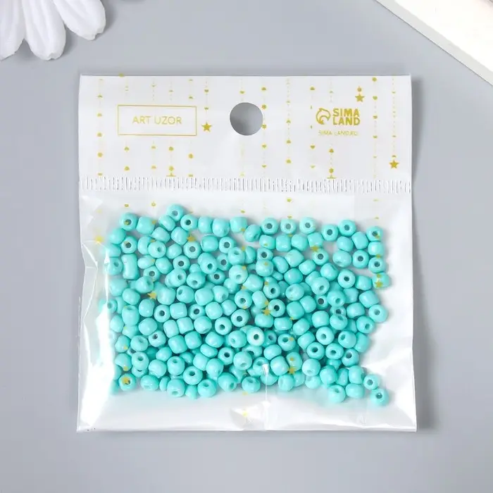 Бисер круглый 6/0  Бисер круглый 6/0 "Бирюза" 20 гр