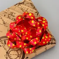 Подарочный Бант - звезда №10 &laquo;Звёзды&raquo;, для упаковки подарков, набор 6 шт., МИКС