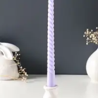 Свеча витая 25 см, 57 г, 5 ч, лаванда