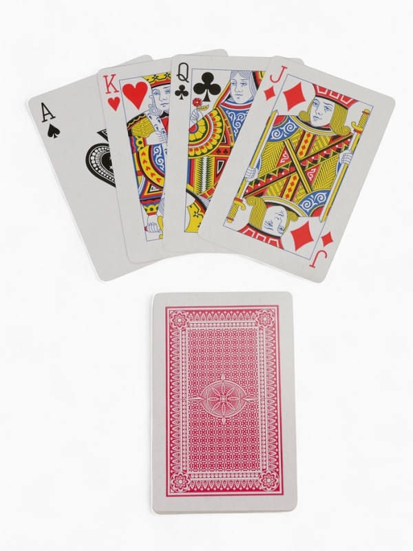 Карты игральные пластиковые 54 шт Карты игральные пластиковые 54 шт "Покер", 19 мкм, карта 5.5 х 8.5 см, набор 2 колоды