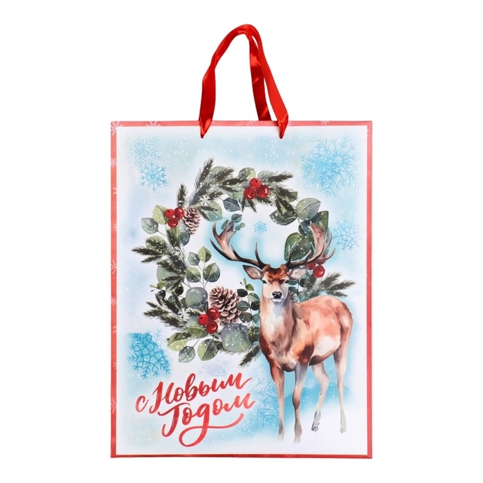 Пакет ламинированный вертикальный Пакет ламинированный вертикальный "Оленёнок", L 31 × 40 × 12 см