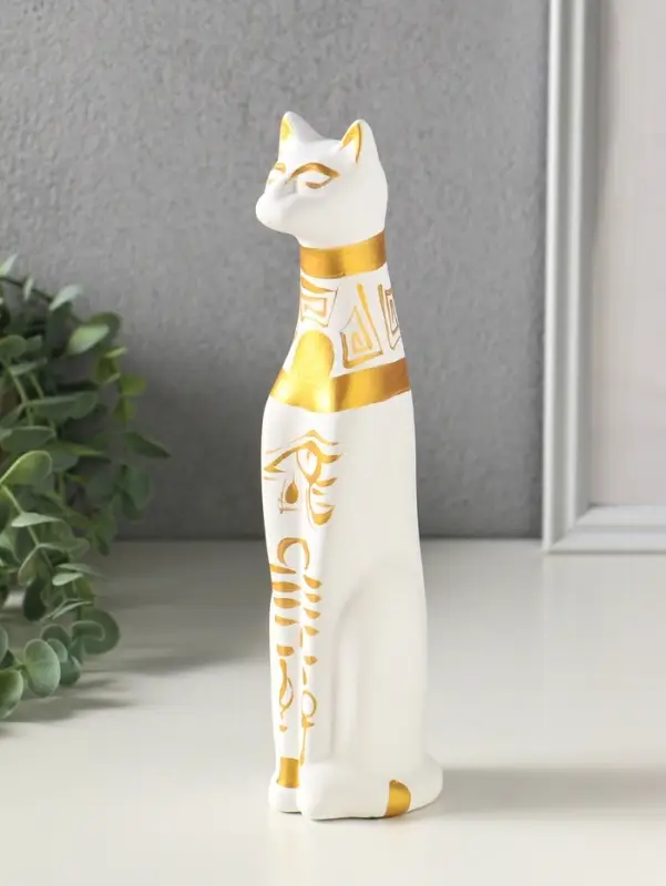 Копилка для денег &laquo;Кот Египетский&raquo;, 25 см, белый