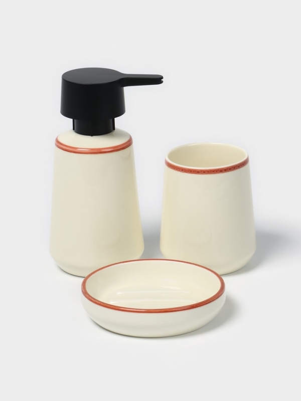 Набор для ванной Набор для ванной "Классик" 3 предмета (дозатор для мыла, стакан, мыльница)