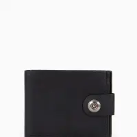Портмоне мужское на магните, отдел для купюр, для карт, чёрное