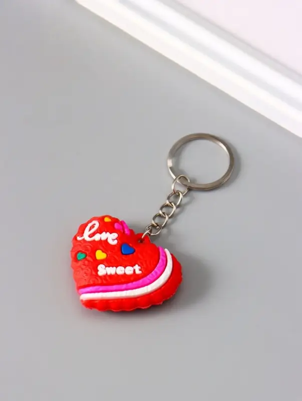 Брелок для ключей «Сердце с надписью - love», резина, 4×3×1.4 см, МИКС Брелок для ключей «Сердце с надписью - love», резина, 4×3×1.4 см, МИКС