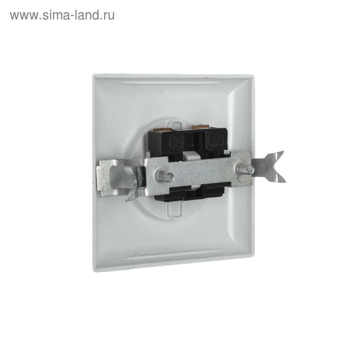 Розетка  Розетка "Элект" РС 16-038, 16 А, 250 В, одноместная, скрытая, без з/к, белая