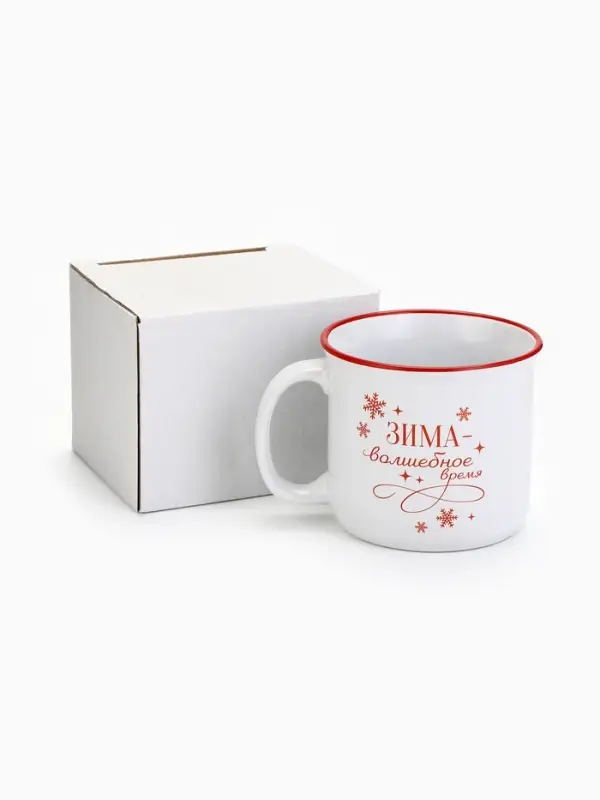 Кружка новогодняя керамическая &laquo;Зима&raquo;, 450 мл