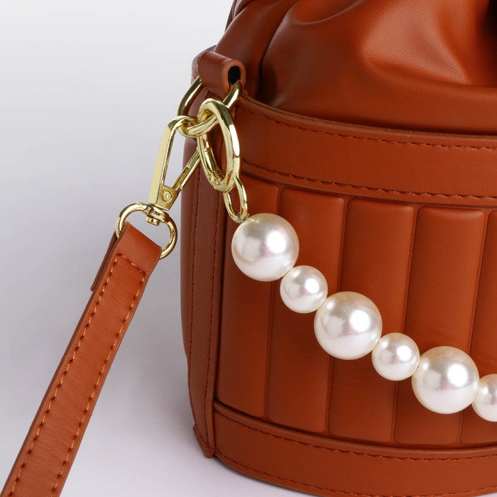 Сумка кросс-боди, отдел на шнурке, цвет рыжий Сумка кросс-боди, отдел на шнурке, цвет рыжий