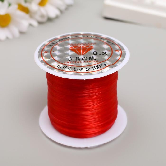 Леска для бисера 0,3 мм 100 м, красный Леска для бисера 0,3 мм 100 м, красный
