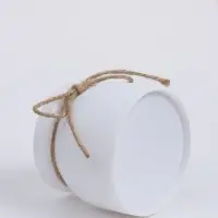Кашпо &laquo;Мешочек&raquo;, 8&times;8&times;8 см, пластик, белый