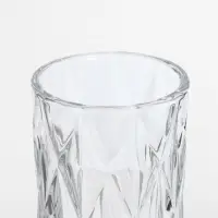 Ваза &laquo;Шерри&raquo;, крупные ромбы, 23.5&times;9.5 см, стекло, прозрачная