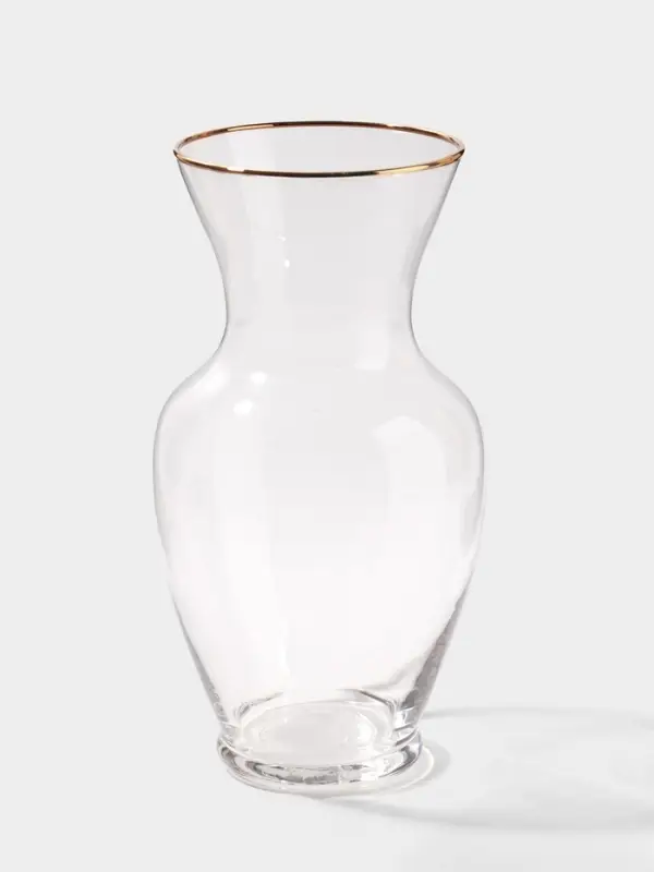 Ваза &laquo;Миа&raquo;, 23&times;10.5 см, стекло, прозрачно-золотая