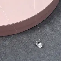 Кулон на леске &laquo;Капля росы&raquo;, L=35 см, белый в серебре