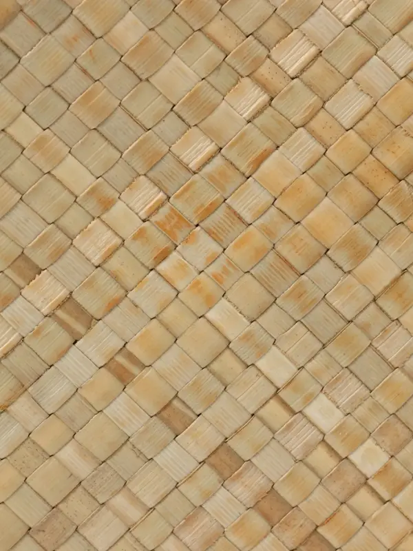 Сумка плетёная на молнии из пандана, 30&times;10&times;35 см, светло-коричневая