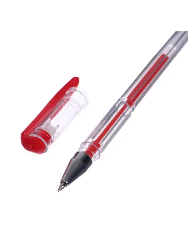 Набор гелевых ручек 3 цвета, стержень синий, красный, черный, корпус прозрачный