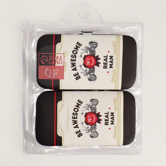 Набор маникюрный «REAL MAN», 6 предметов, в футляре, в PVC - коробке, разноцветный Набор маникюрный «REAL MAN», 6 предметов, в футляре, в PVC - коробке, разноцветный