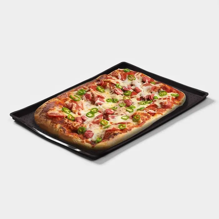 Коврик перфорированный прямоугольный Доляна, силикон, 40&times;31&times;1 см, тёмно-коричневый