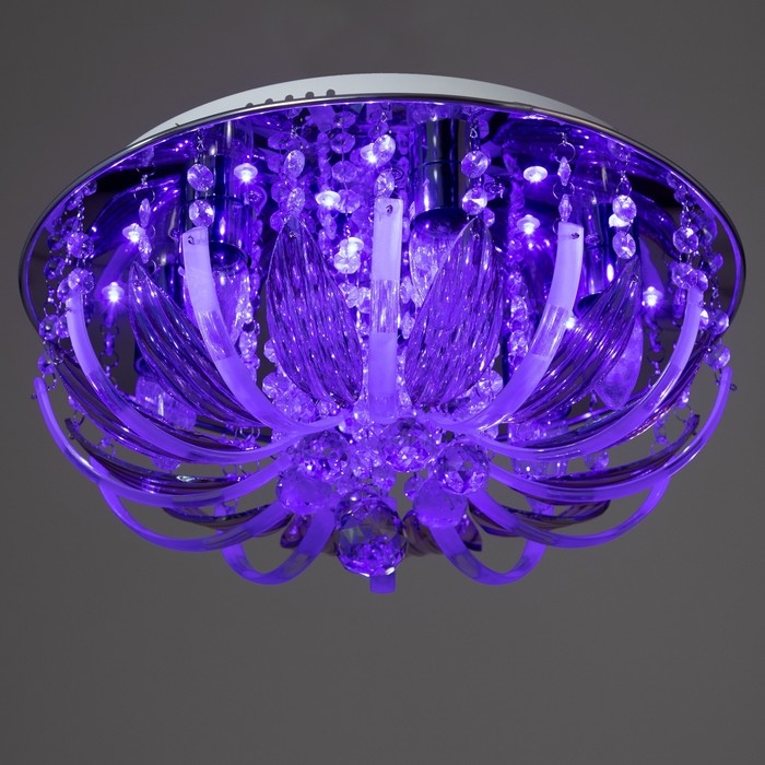 Люстра Люстра "Эмилия" 7х40Вт Е27 с пультом, цвет хром 41х41х19 см