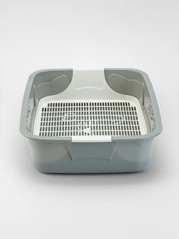 Туалет с сеткой, 44&times;33&times;11.5 см, серый, белый