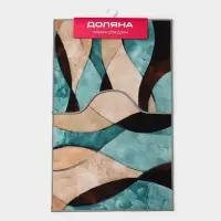 Коврики для ванной и туалета Доляна &laquo;Воля&raquo;, 2 шт., 50&times;80 см, 50&times;40 см, форма МИКС