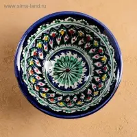 Коса Риштанская Керамика "Узоры", 18 см, большая, синяя