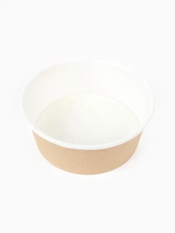 Тарелка одноразовая глубокая "Крафт" картон, 950 мл