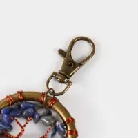 Брелок ловец снов "Великое древо" 19 см, цв. синий Брелок ловец снов "Великое древо" 19 см, цв. синий