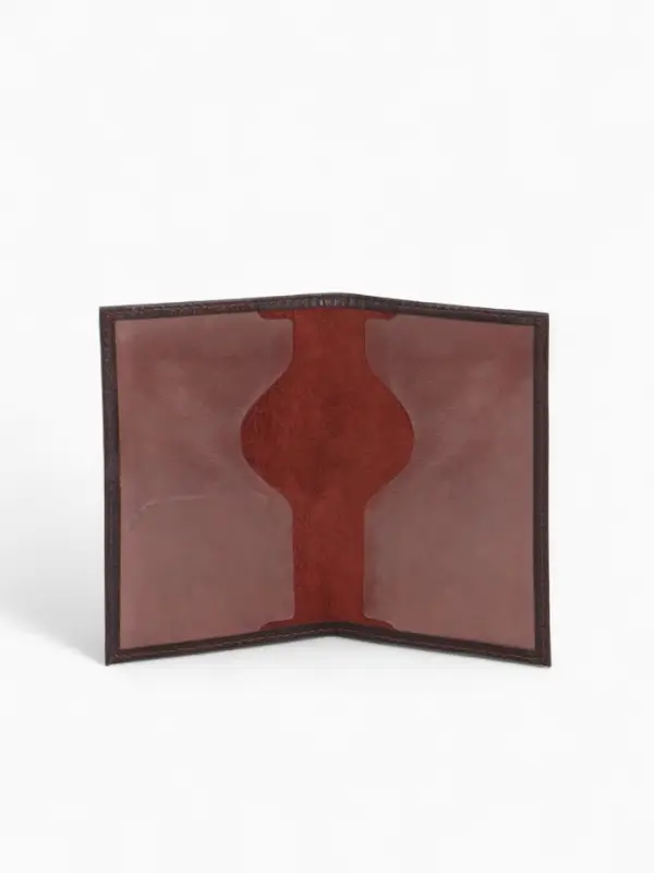 Обложка для паспорта, натуральная кожа пулл-ап, коричневая