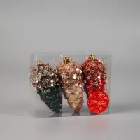 Ёлочные игрушки 3 шт. &laquo;Шишка Коул&raquo; 12&times;4 см, микс