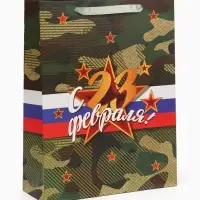 Пакет ламинированный &laquo;С 23 февраля!&raquo;, 31&times;40&times;11.5 см