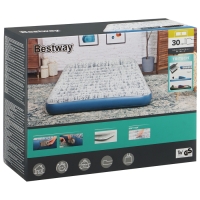 Кровать надувная Bestway Queen, 203×152×30 см, со встроенным электронасосом, 67836