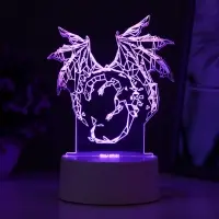 Светильник 3D RISALUX &laquo;Дракон&raquo;, LED-ночник, RGB, от сети, 14.2&times;9.5&times;16 см