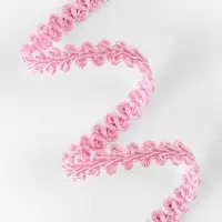 Тесьма декоративная &laquo;Шанель&raquo;, 12 мм, 10&plusmn;1 м, розовая