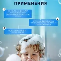 Пенка для купания 2в1 детская LULU с пантенолом, без парабенов, без силиконов, 250 мл