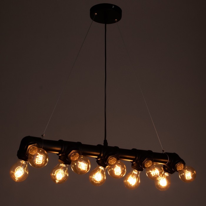 Светильник "Тубо" 10хЕ27 40Вт черный 7х5х7-127см BayerLux