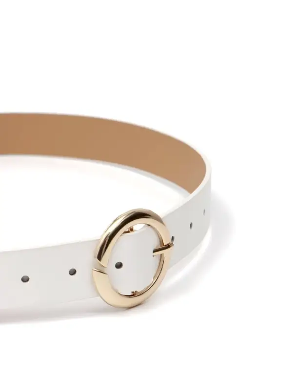 Ремень женский, 4&times;110 см, матовая пряжка, 1 прокол, белый