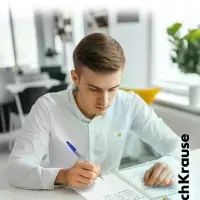 Тетрадь 48 листов в клетку, ErichKrause CoverPro Reef matt, пластиковая обложка, бирюзовый