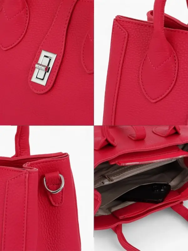 Сумка женская тоут TEXTURA на молнии, 31&times;11&times;21 см, розовая