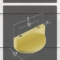 Ручка-скоба CAPPIO H001GP полукруглая, алюминий, L=50 мм, м/о 32 мм, цвет золото