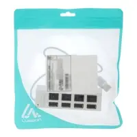 USB-разветвитель Luazon, 4 порта с индивидуальными выключателями, белый