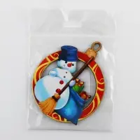 Ёлочная игрушка новогодняя «Снеговик», на Новый год, 7,6 х 9,5 см