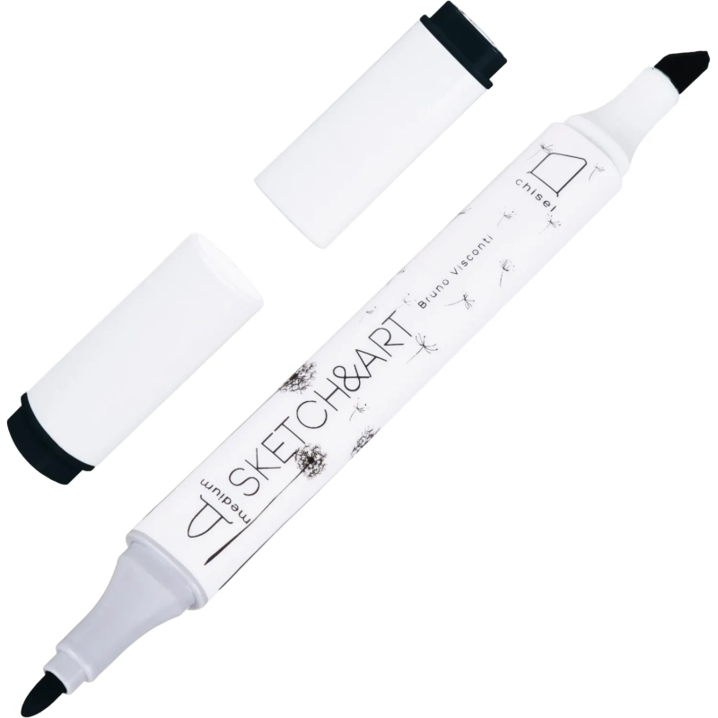 Маркер для скетчей двусторонний SKETCH&ART черный 22-0115