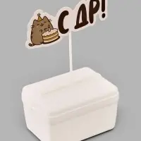 Коробка для маскировки денег в торте "С ДР", 11 х 8 х 6 см Коробка для маскировки денег в торте "С ДР", 11 х 8 х 6 см