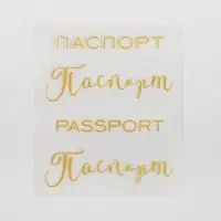Термонаклейка с тиснением «Паспорт», 7 × 6 см