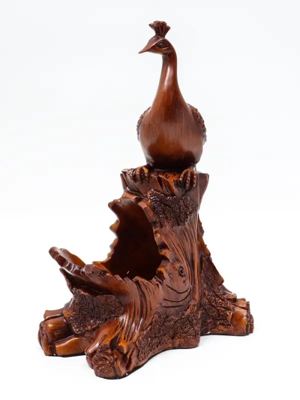 Подставка под бутылку TAKE IT EASY &laquo;Павлин&raquo;, полистоун под дерево, 23&times;15&times;33 см